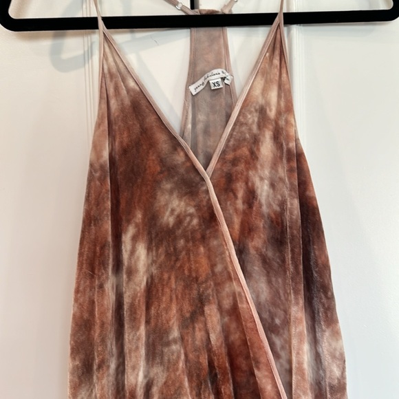 Young Fabulous & Broke Naomi Velvet Pink Tie Dye Wide Leg Junpsuit Size XS - Picture 4 of 16